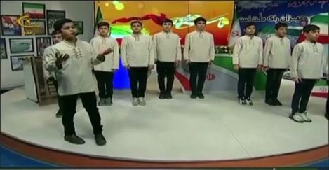 اجراي سرود «ما مي توانيم» در برنامه زنده تلويزيوني توسط بچه هاي مسجد خراسان شمالي