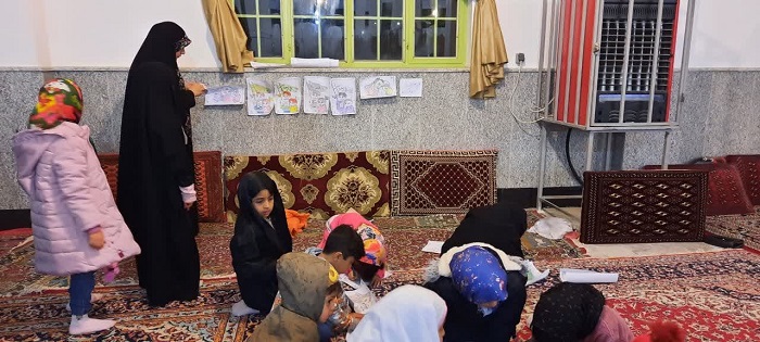 با همراهي ارکان مسجد در هفته زن؛ مسابقه دارت در کانون حضرت علي اکبر (ع) روستاي ينگ قلعه بجنورد