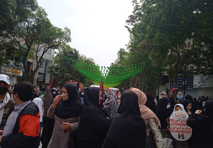 حضور مادران معترض به سياست هاي خبيثانه و کودک کشي اسراييل در بجنورد