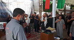 اجراي مداحي محلي مازندراني در موکب علمداران حسيني جويبار