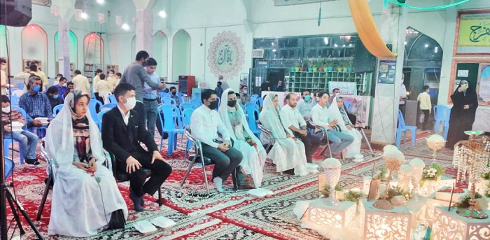 برگزاري جشن ازدواج آسماني دخت نبي و امير مهربانيها  در مسجد انقلاب بجنورد