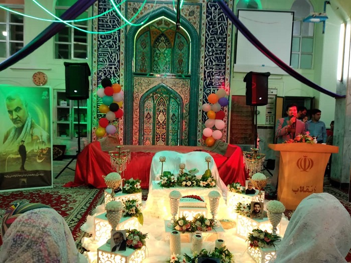 جشن ازدواج آسماني دخت نبي و امير مهربانيها  در مسجد انقلاب بجنورد